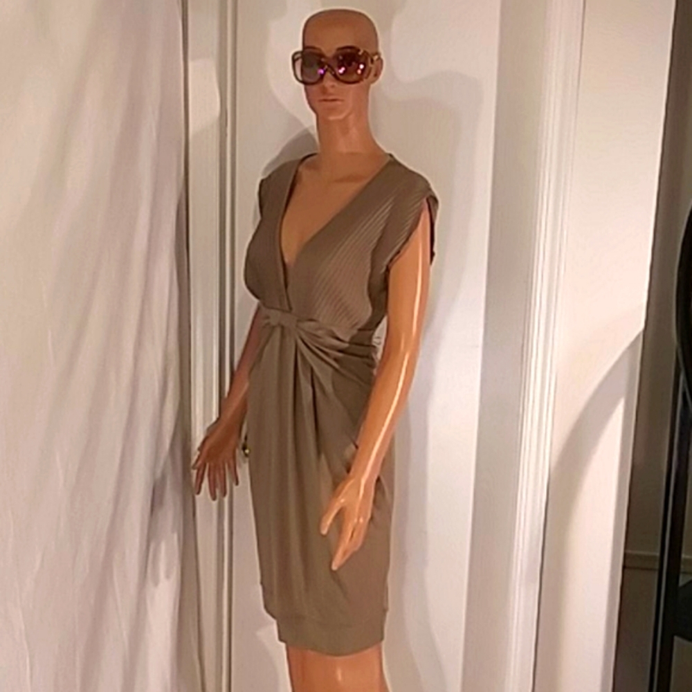 Beautiful Zara Collection Taupe Dress - image 8